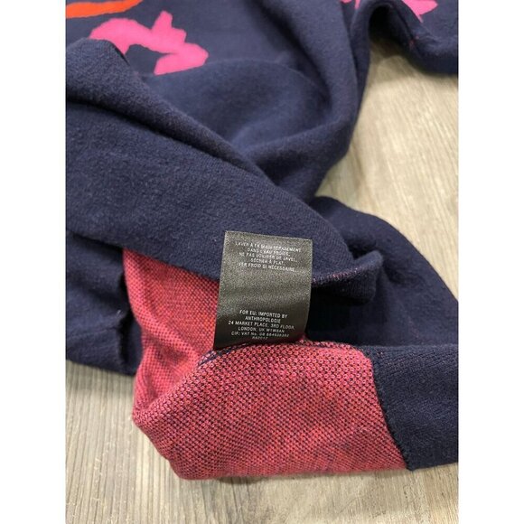 Anthropologie Field Flower Megra Tunic Sweater Small 3/4 Sleeve Blue Shift - Picture 7 of 9